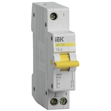 Выключатель-разъединитель трехпозиционный ВРТ-63 1P 16А IEK