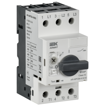 ARMAT Авт. выкл. защиты двигателя A1 GV2P 0,63-1А IEK