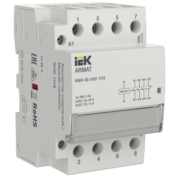 ARMAT Контактор модульный KMR 40А 230В AC 3НО 1 НЗ IEK
