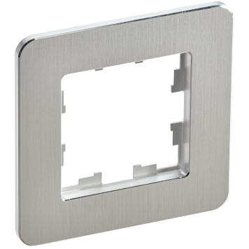 BRITE Рамка 1-мест. РУ-1-1-Бр металл алюм. RE AL IEK