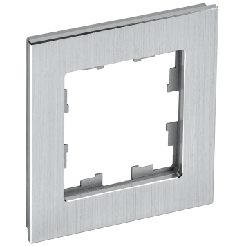 BRITE Рамка 1-мест. РУ-1-1-БрА металл алюм. IEK