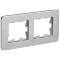 BRITE Рамка 2-мест. РУ-2-1-Бр металл алюм. RE AL IEK