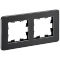 BRITE Рамка 2-мест. РУ-2-1-Бр металл черн. RE IEK