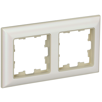 BRITE Рамка 2-мест. РУ-2-Бр беж./жемч. IEK