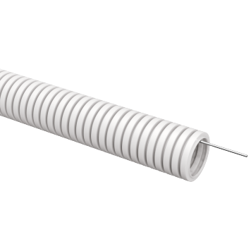 ELASTA Труба гофр. ПВХ d=40мм с зондом белая (15м) IEK