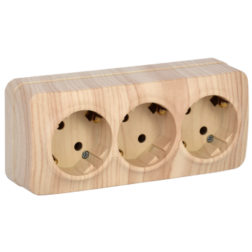 GLORY Роз. 3-я с з/к без з/ш о/у 16А РС23-3-ХС сосна IEK