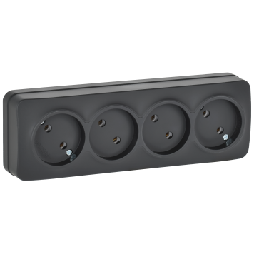 GLORY Роз. 4-я без з/к/ш о/у 10А РС24-2-ХЧм черн. м. IEK