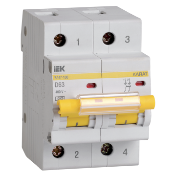 KARAT Авт. выкл. ВА47-100 2P D 63А 10кА IEK