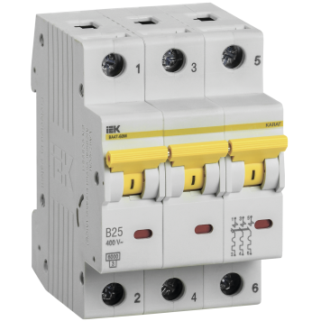 KARAT Авт. выкл. ВА47-60M 3P B 25А 6кА IEK