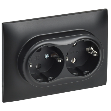 SKANDY Роз. 2-я с з/к без з/ш 16А сб. SK-R08Bl черн. IEK