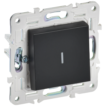 SKANDY Выключ. 1-кл. с инд. 10А SK-V07Bl черн. IEK