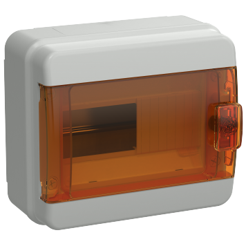 TEKFOR Корпус пласт. КМПн-8 IP65 оранж. прозр. дверь IEK