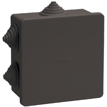 Коробка расп. КМ41235 85х85х40мм IP44 6 вв. черная IEK