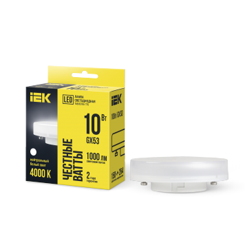 Лампа LED T75 таблетка 10Вт 230В 4000К GX53 IEK
