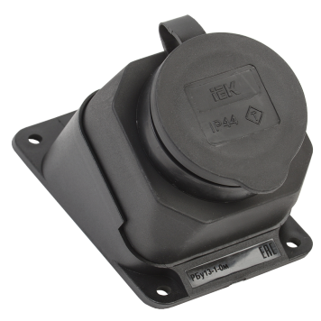 РБу13-1-0м Розетка с защ. кр. угловая настен. ОМЕГА IP44 IEK