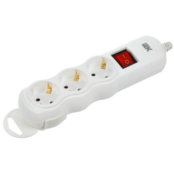 Розетка переносная разб. с выкл. РПр03В 3 места IEK