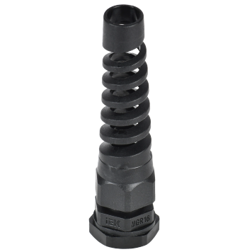 Сальник MGR 16 с гибким отводом d=4-8мм IP68 черный IEK