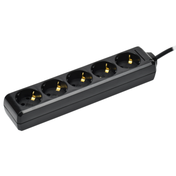 Удлинитель У05 5 мест с/з 5м 3х1мм2 16А 250В чер. IEK