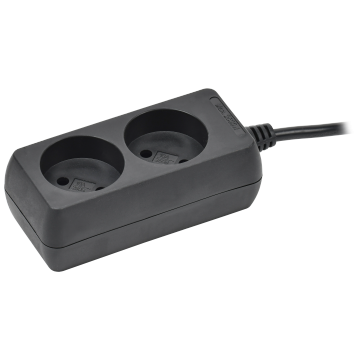 Удлинитель У2 2 места б/з 5м 2х0,75мм2 10А 250В чер. IEK