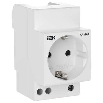 ARMAT Розетка на DIN-рейку 45мм с заземл. с з/ш 16А IEK