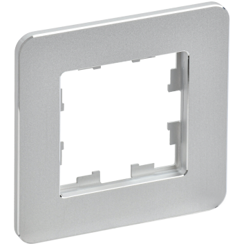 BRITE Рамка 1-мест. РУ-1-1-Бр металл алюм. RE IEK
