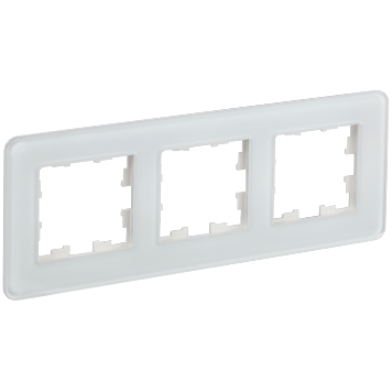 BRITE Рамка 3-мест. РУ-3-2-Бр стекло бел. RE IEK