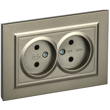 BRITE Роз. 2-я без з/к/ш 10А в сб. РС12-2-БрШ шамп. IEK