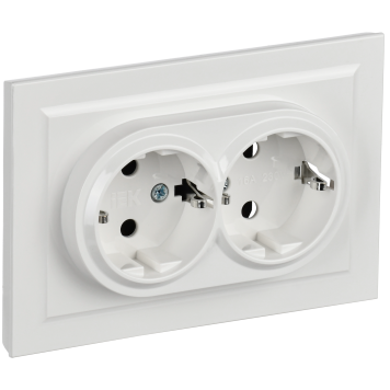 BRITE Роз. 2-я с з/к без з/ш 16А в сб. РС12-3-БрБ бел. IEK