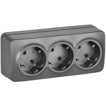 GLORY Роз. 3-я с з/к без з/ш о/у 16А РС23-3-ХСм сталь м. IEK