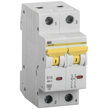 KARAT Авт. выкл. ВА47-60M 2P B 16А 6кА IEK