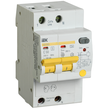 KARAT Диф. автомат АД12MS 2P 50А 100мА тип A IEK
