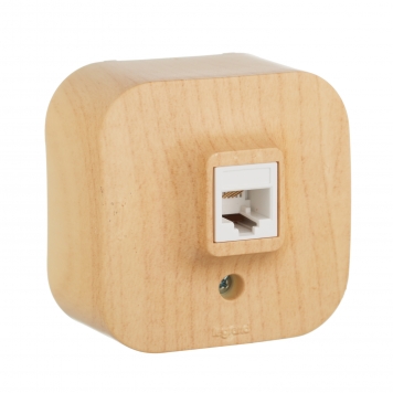 QUTEO Роз. телефонная RJ11 о/у дерево