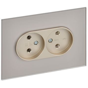 SKANDY Роз. 2-я без з/к/ш стекло 10А SK-R03Sh шамп. IEK