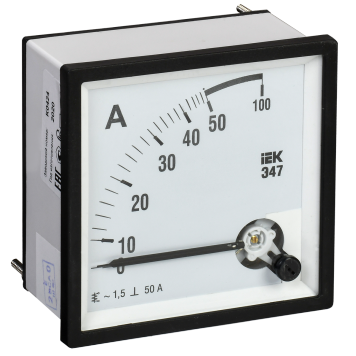 Амперметр Э47 50А кл. точн. 1,5 72х72мм