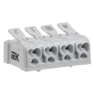 Клемма пружинная соединительная КСПн4-2L+N+PE IEK