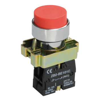 Кнопка управления LAY5-BL41 без подсветки красная 1NO IEK