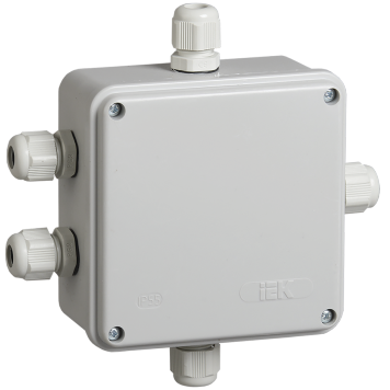 Коробка расп. КМ41330 о/п 100х100х50мм PG9 IP55 серая IEK