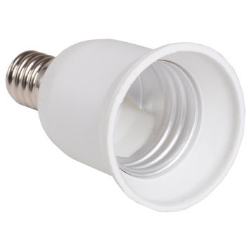 ПР14-27-К02 Переходник пластик, Е14-Е27, белый, индивидуальный пакет, IEK