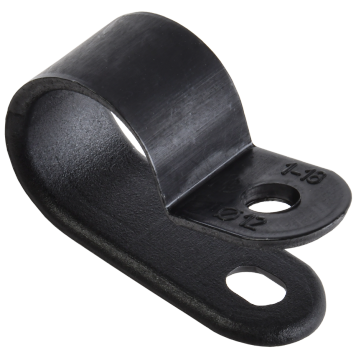 Скоба крепежная 12мм нейлоновая черная (50шт) IEK