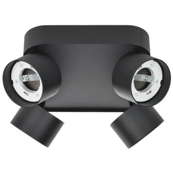 Светильник 4044 накл. потолочн. 4хGX53 черный IEK