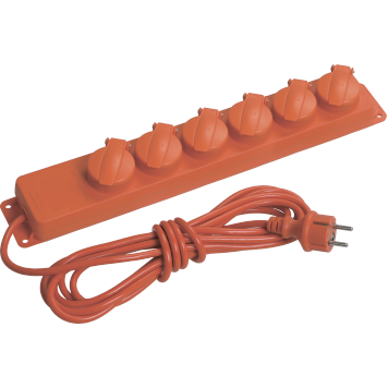 Удлинитель У06В 6 места IP44 с/з 5м 3х1мм2 16А/250В IEK