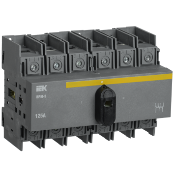 Выключатель-разъединитель модульный ВРМ-3 3P 125А IEK