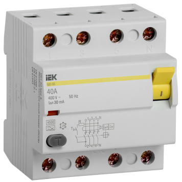 УЗО ВД1-63 4Р 40А 30мА тип А IEK