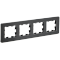 BRITE Рамка 4-мест. РУ-4-1-Бр металл черн. RE AL IEK