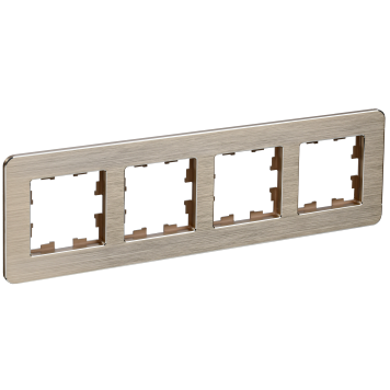 BRITE Рамка 4-мест. РУ-4-1-Бр металл шамп. RE AL IEK