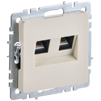 BRITE Роз. комп. 2-ая RJ45 кат.6 РК11-2-БрКр беж. IEK