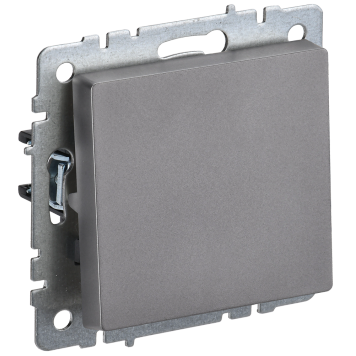 BRITE Выключ. 1-кл. 10А ВС10-1-0-БрС сталь IEK