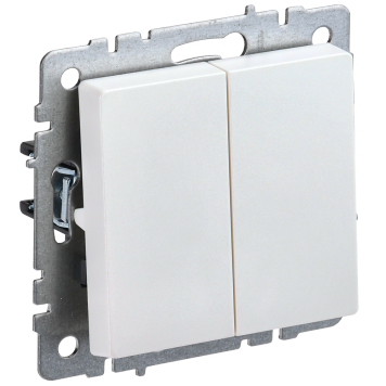 BRITE Выключ. 2-кл. 10А ВС10-2-0-БрЖ жемч. IEK