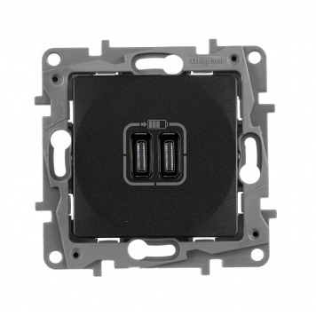 ETIKA Роз. USB C+C 15Вт антр.