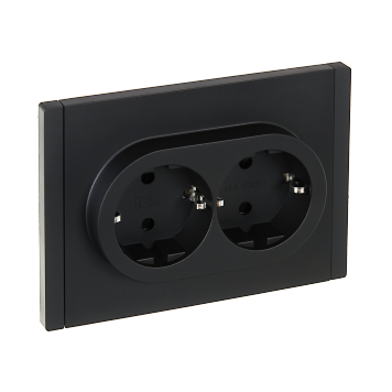 FORTE&PIANO Роз. 2-я с з/к з/ш б/к 16А FP123 чер. IEK